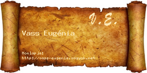 Vass Eugénia névjegykártya